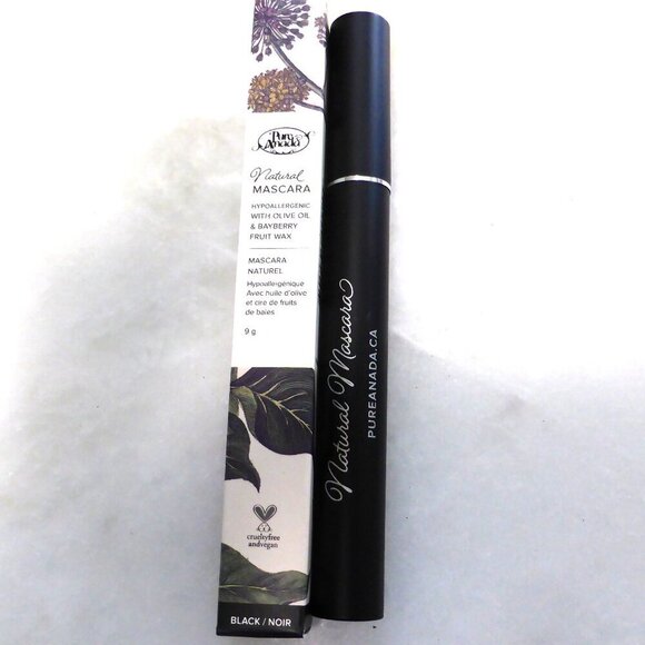New! Pure Anada Mascara, Black,  Natural, Sensitive, Vegan, Canadian - Picture 2 of 3